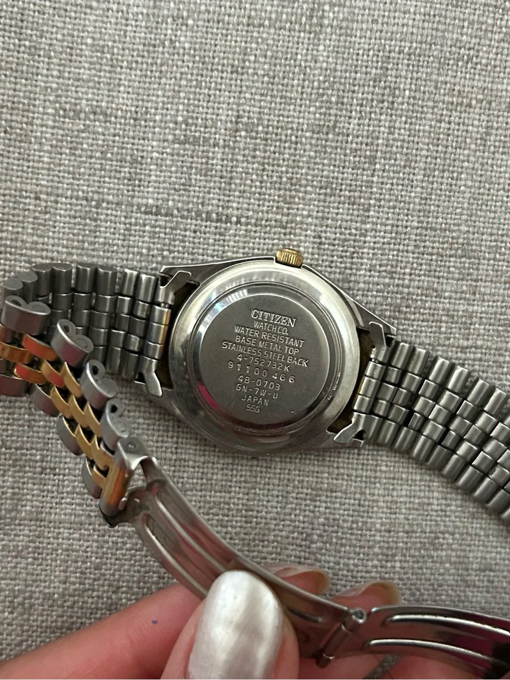 Vintage Citizen Quartz Day-Date Two-Tone Watch — Japan